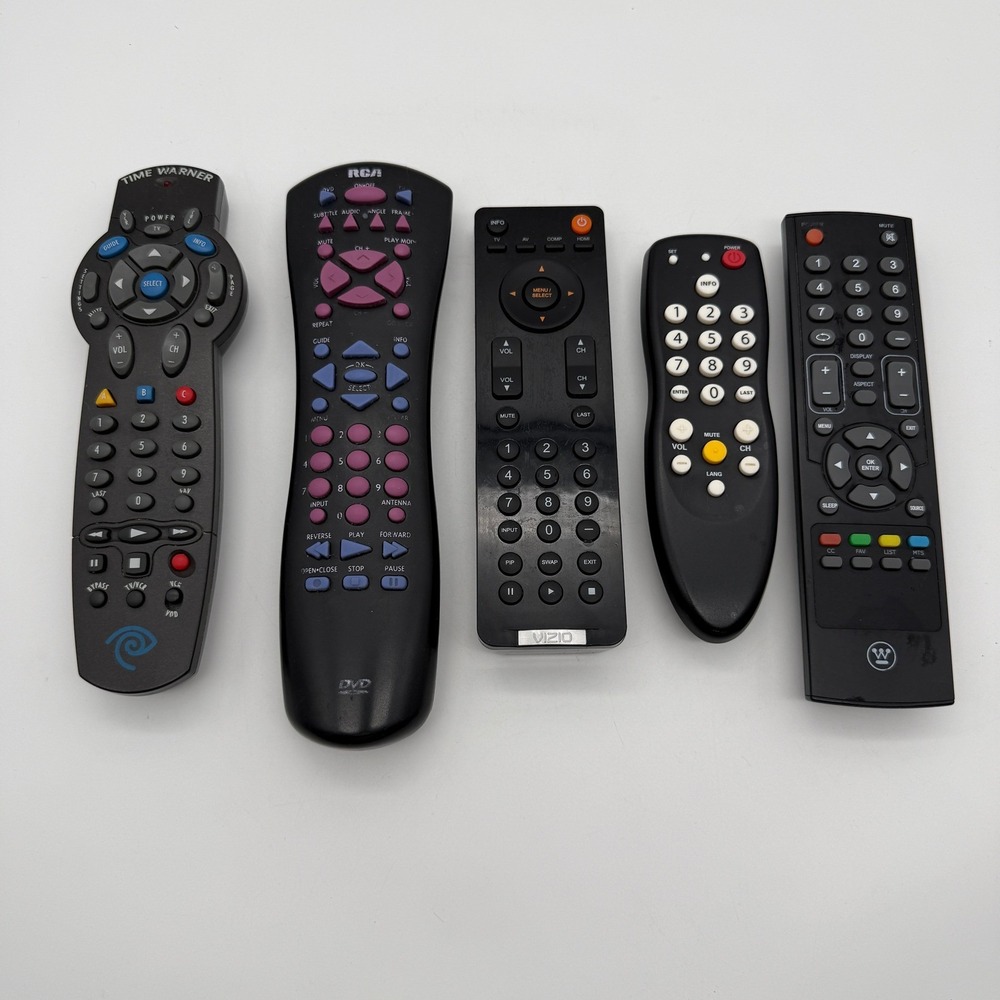 Remote Control Lot Mixed Time Warner RCA Vizio Westinghouse 5pc